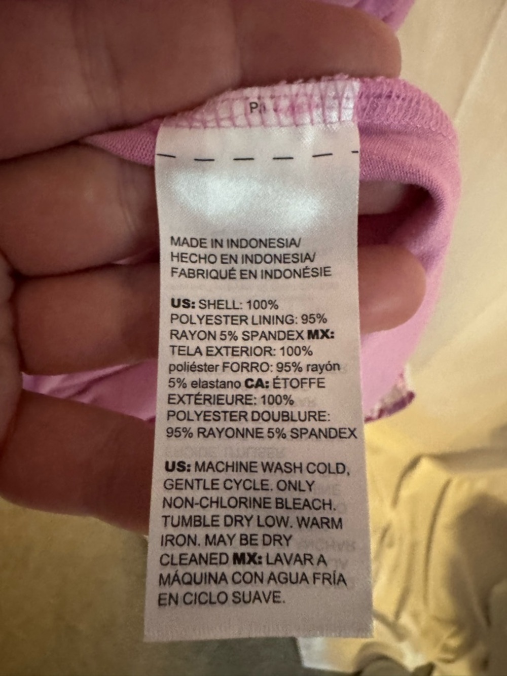 Chicos Women's Pink poncho with tank inside - Picture 6 of 6